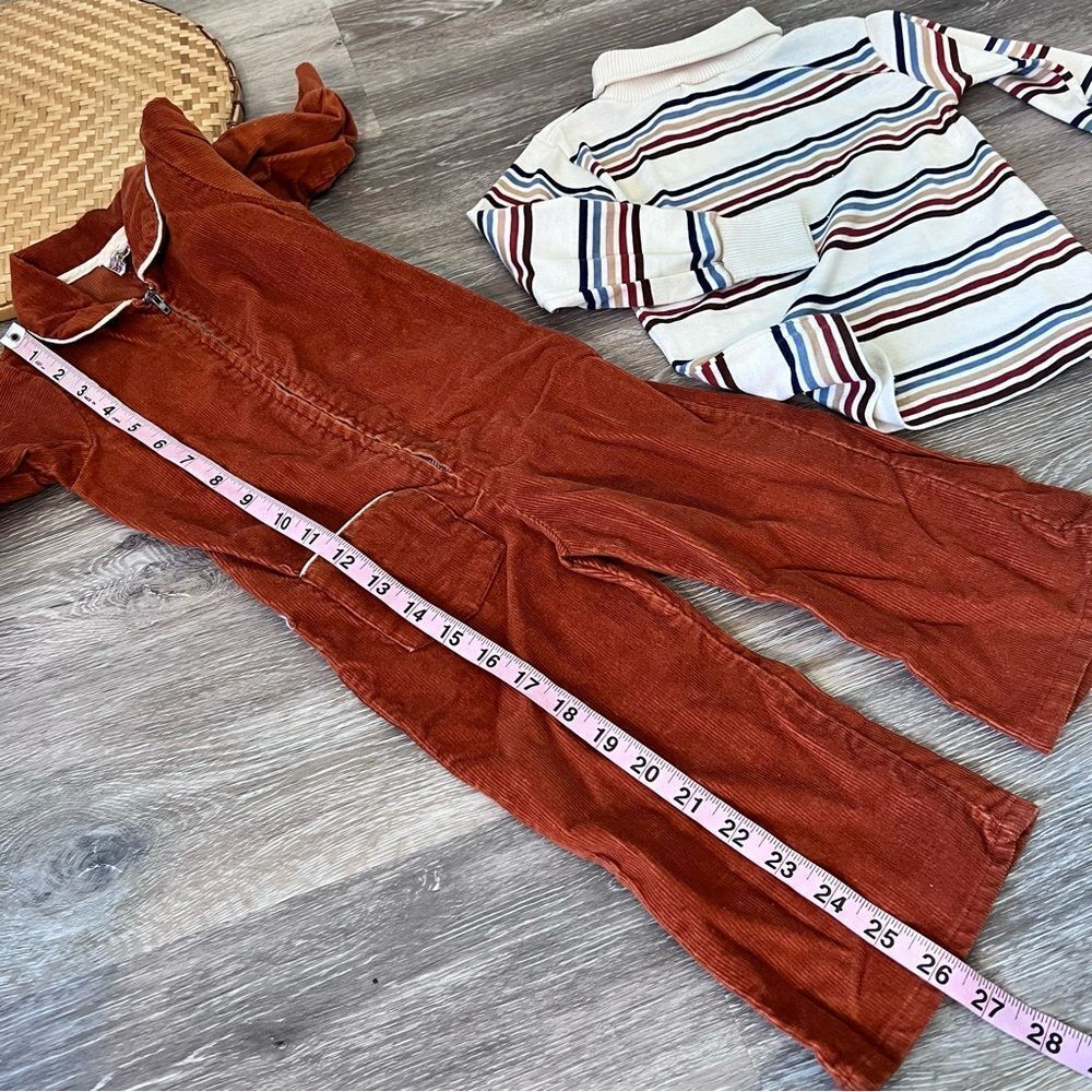 Vintage 1970’s boys corduroy jumpsuit & stripe sweater bundle - Picture 3 of 7
